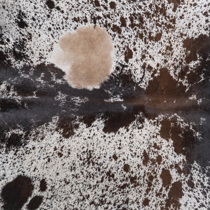 Chocolate and White Cowhide Rug Size 5'5" L x 6'10" W 6280