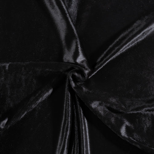 Brazilian Solid Black Cowhide Rug Size 8'10" L x 7'7" W 5255