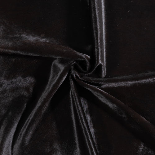 Brazilian Solid Black Cowhide Rug Size 7'10" L x 6'10" W 5256