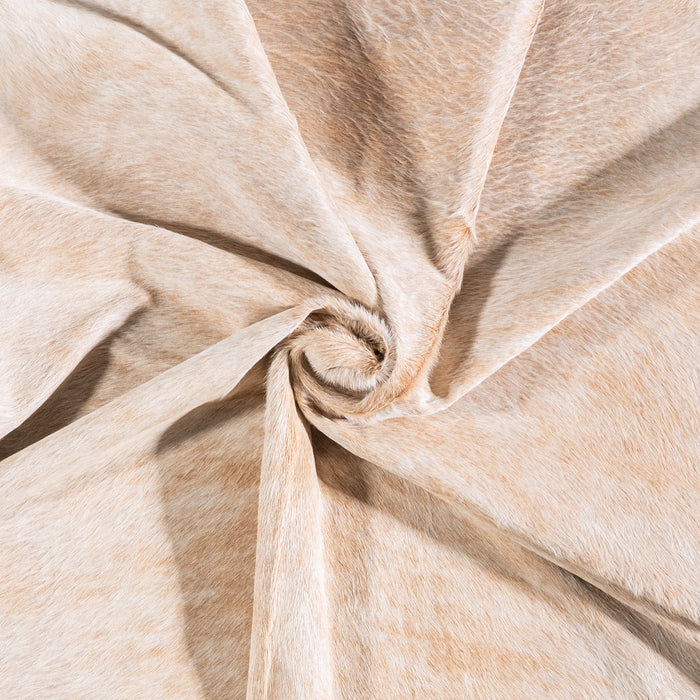 Brazilian Beige Cowhide Rug Size 7'10" L x 6'9" W 5957