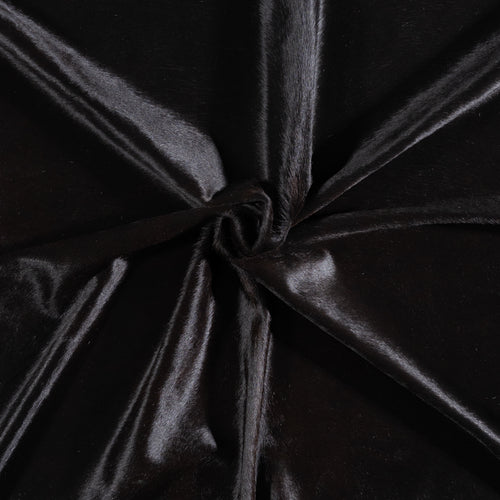 Brazilian Solid Black Cowhide Rug Size 7'9" L x 7'2" W 5257