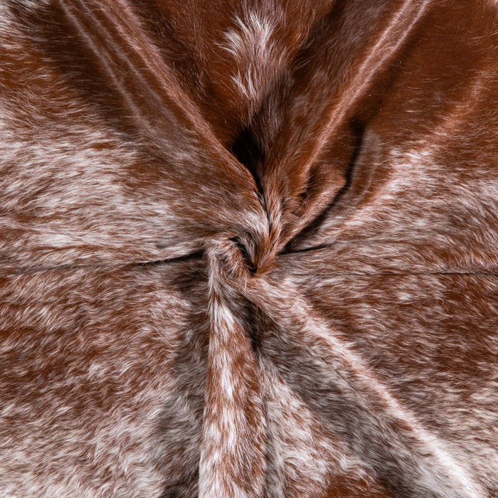 Brazilian Brown Salt and Pepper Cowhide Rug Size 7'2" L x 6'9" W 5761