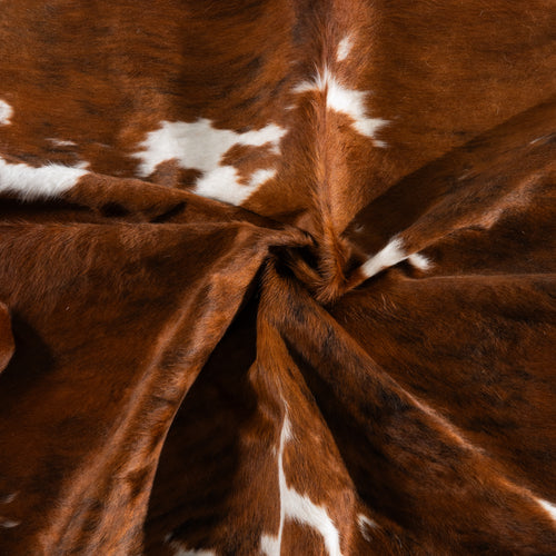 Tricolor Cowhide Rug Size 7'5" L x 6'10" W 4123