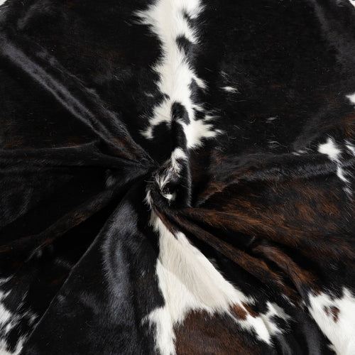 Tricolor Cowhide Rug Size 8'5" L x 7'1" W 5479