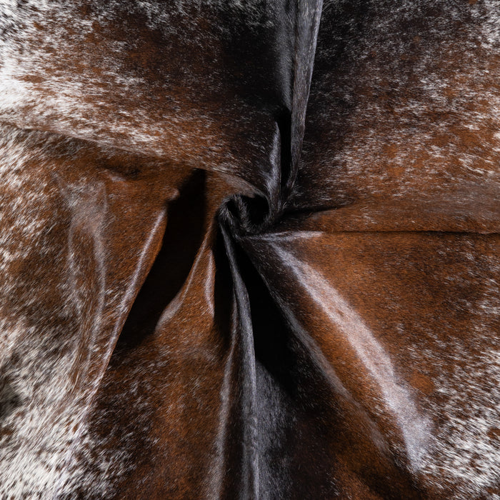 Brazilian Brown Salt and Pepper Cowhide Rug Size 6'10" L x 6'3" W 5762