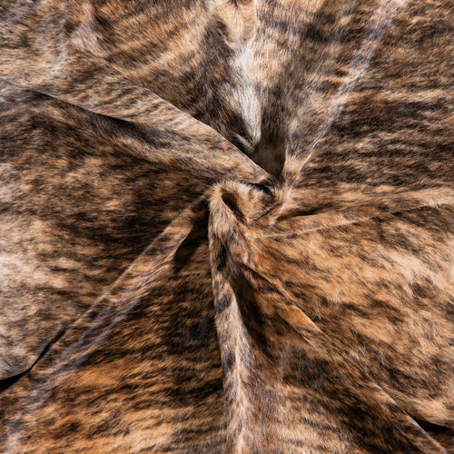 Brazilian Brindle Cowhide Rug Size 6'9" L x 5'11" W 4745