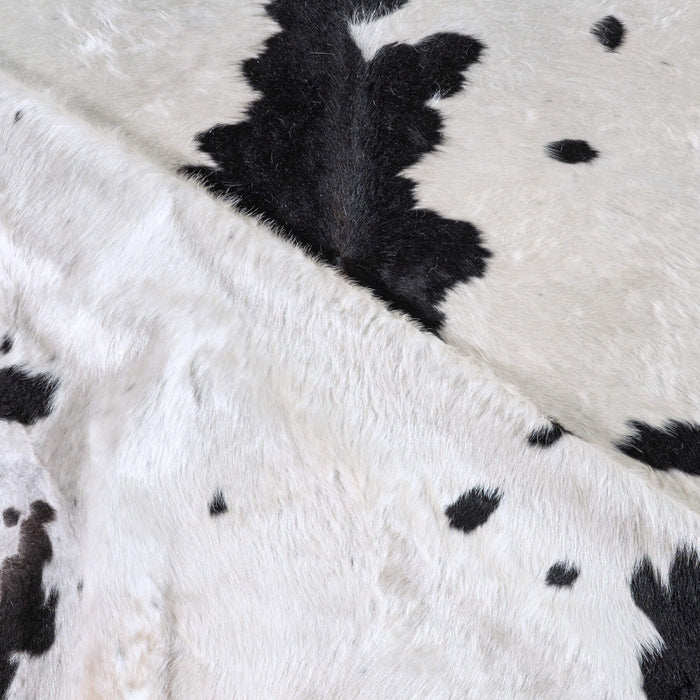 Black and White Cowhide Rug Size 8'0" L x 6'10" W 6282