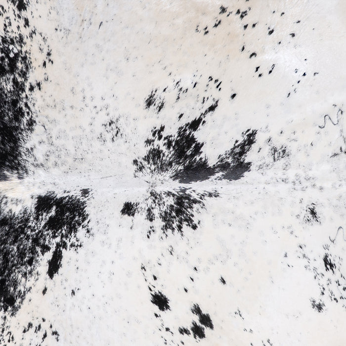 Brazilian Black Salt and Pepper Cowhide Rug Size 7'0" L x 6'8" W 5960