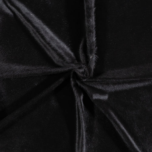 Brazilian Solid Black Cowhide Rug Size 8'2" L x 7'5" W 5260