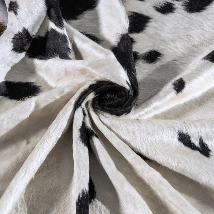 Black and White Cowhide Rug Size 8'0" L x 6'10" W 6282