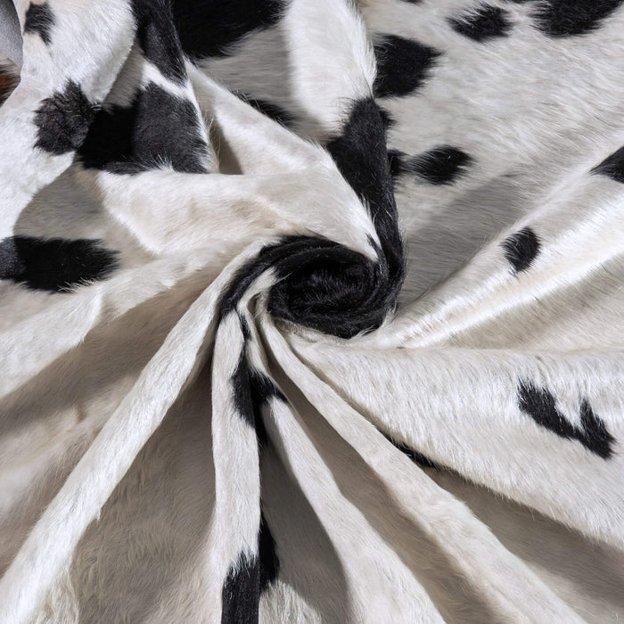 Black and White Cowhide Rug Size 8'0" L x 6'10" W 6282