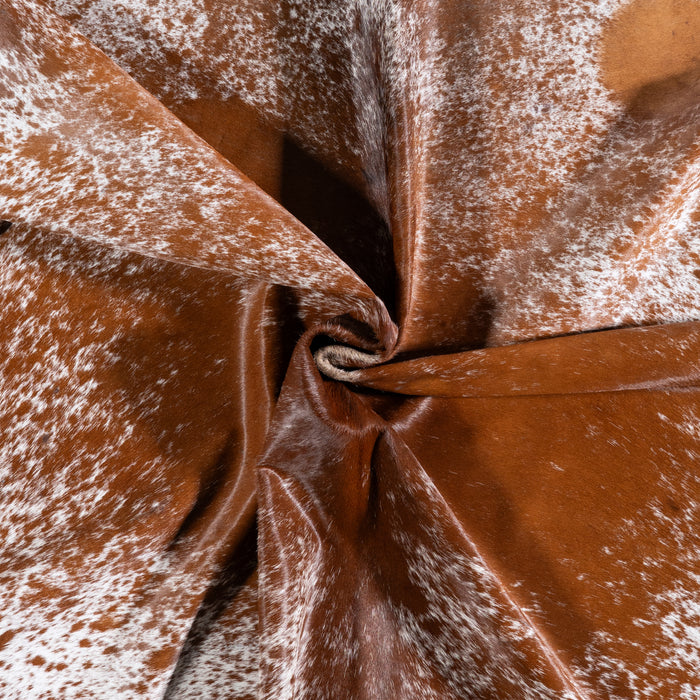 Brazilian Brown Salt and Pepper Cowhide Rug Size 7'5" L x 6'11" W 5765