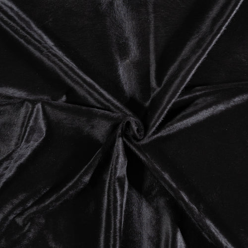 Brazilian Solid Black Cowhide Rug Size 7'6" L x 7'0" W 5261