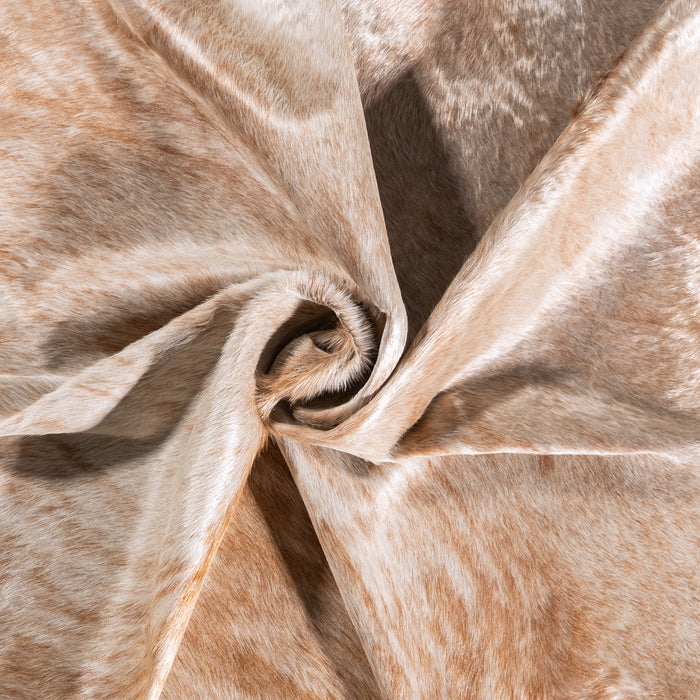 Brazilian Beige Cowhide Rug Size 7'11" L x 7'0" W 5961