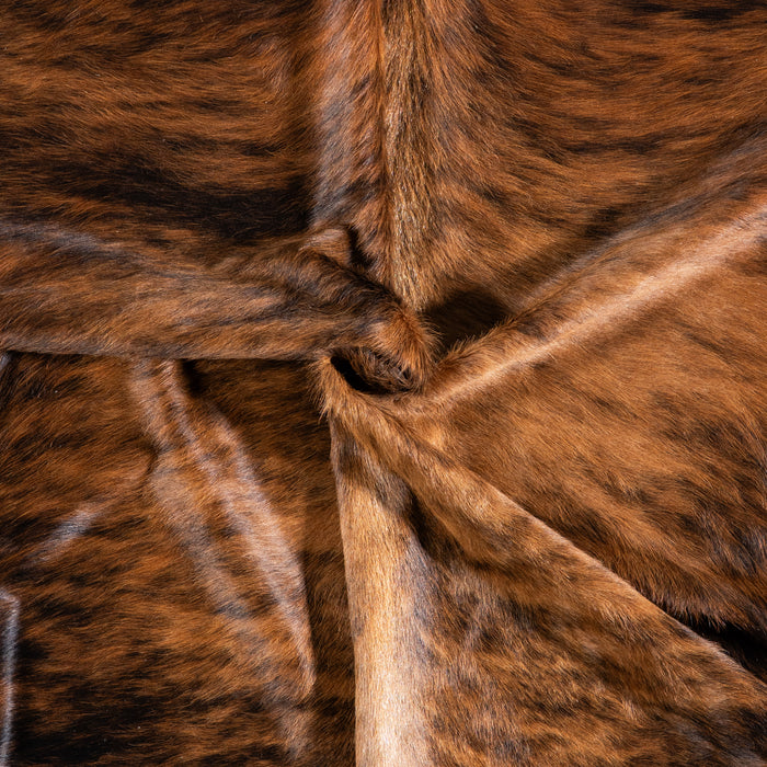 Brazilian Brindle Cowhide Rug Size 6'9" L x 6'7" W 4748