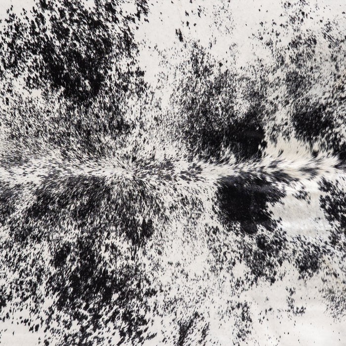 Brazilian Black Salt and Pepper Cowhide Rug Size 8'9" L x 7'4" W 5264