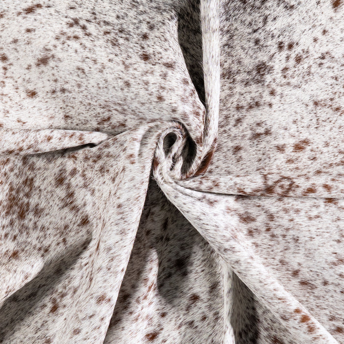 Brazilian Brown Salt and Pepper Cowhide Rug Size 7'7" L x 6'10" W 5768