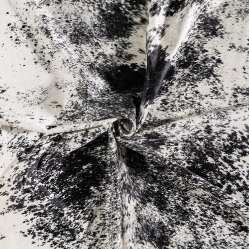 Brazilian Black Salt and Pepper Cowhide Rug Size 8'9" L x 7'4" W 5264