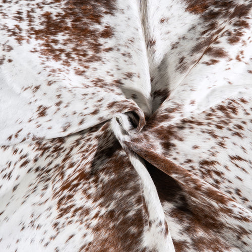 Brazilian Brown Salt and Pepper Cowhide Rug Size 7'4" L x 6'9" W 5769