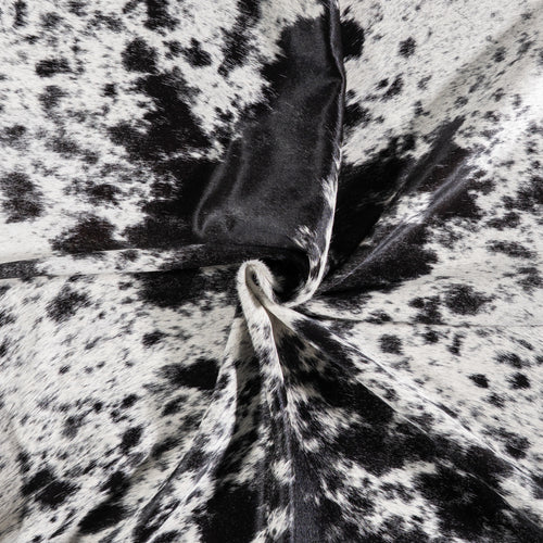 Brazilian Black Salt and Pepper Cowhide Rug Size 8'1" L x 6'8" W 5265