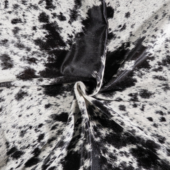 Brazilian Black Salt and Pepper Cowhide Rug Size 8'1" L x 6'8" W 5265