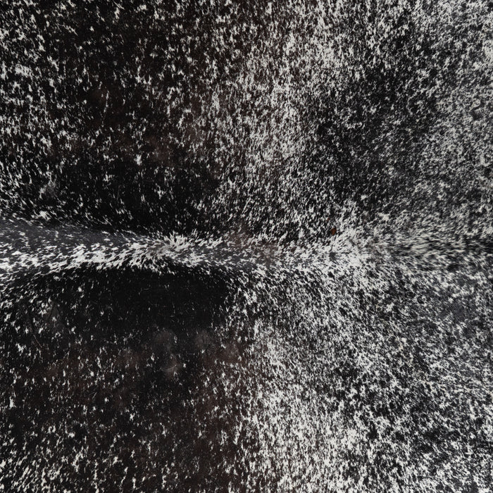 Black Salt and Pepper Cowhide Rug Size 7'6" L x 6'7" W 5484