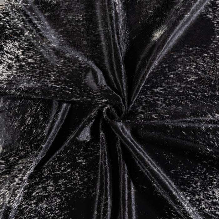 Brazilian Black Salt and Pepper Cowhide Rug Size 8'1" L x 6'9" W 5266