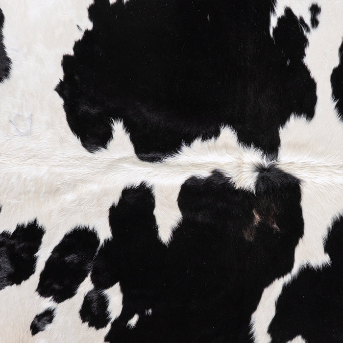 Brazilian Black and White Cowhide Rug Size 7'5" L x 6'11" W 5967