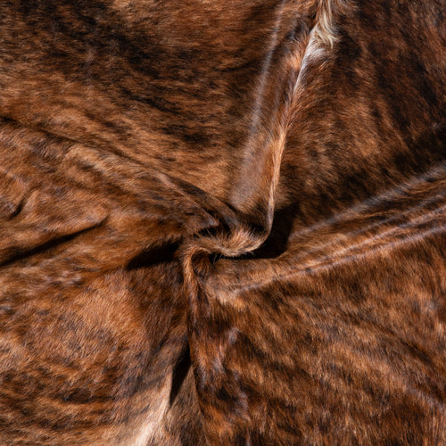 Brazilian Brindle Cowhide Rug Size 7'1" L x 6'9" W 4753