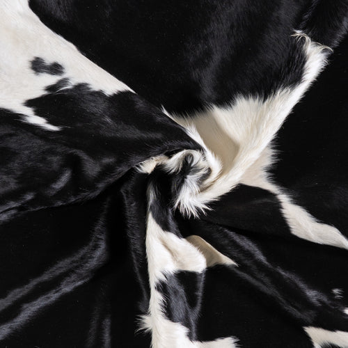 Brazilian Black and White Cowhide Rug Size 7'5" L x 6'11" W 5967