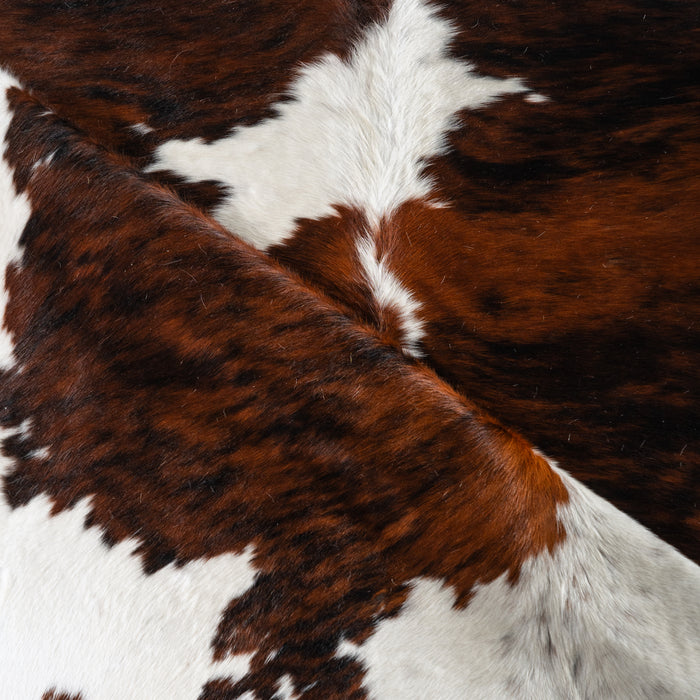 Tricolor Cowhide Rug Size 7'7" L x 6'9" W 4128