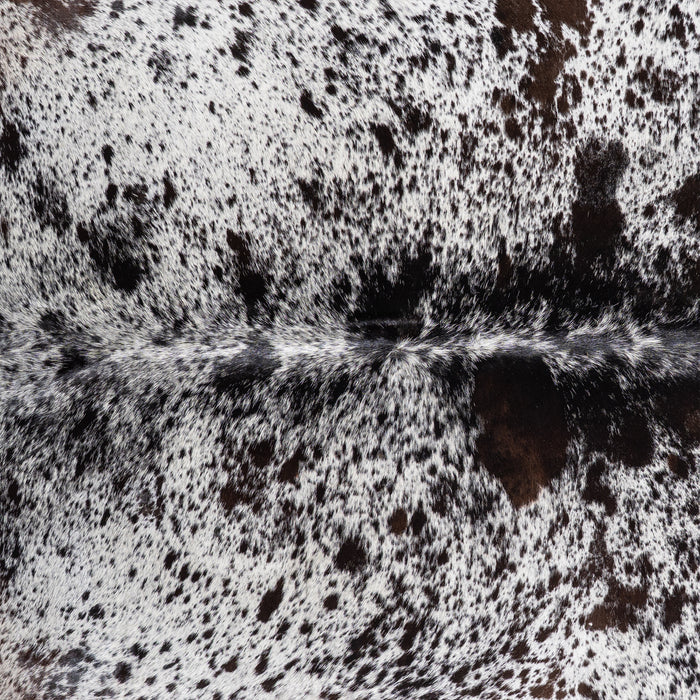 Brazilian Black Salt and Pepper Cowhide Rug Size 7'7" L x 6'7" W 5269