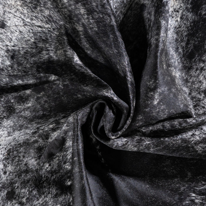 Brazilian Black Salt and Pepper Cowhide Rug Size 7'8" L x 5'10" W 5969