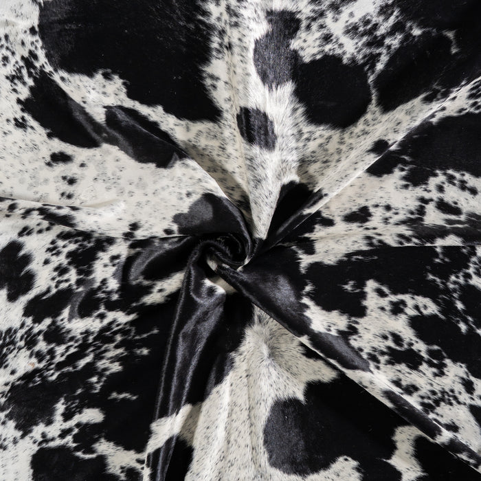 Brazilian Black Salt and Pepper Cowhide Rug Size 8'1" L x 7'0" W 5270