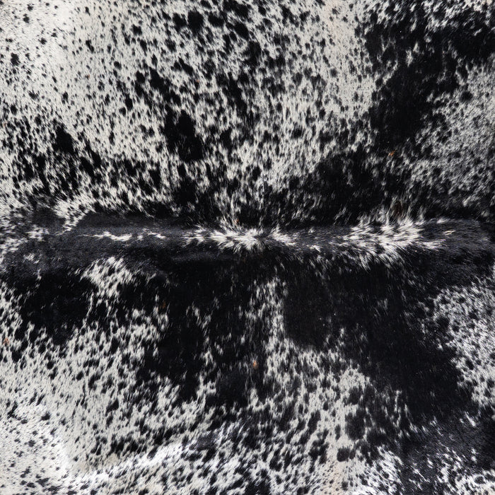 Brazilian Black Salt and Pepper Cowhide Rug Size 8'10" L x 7'5" W 5271