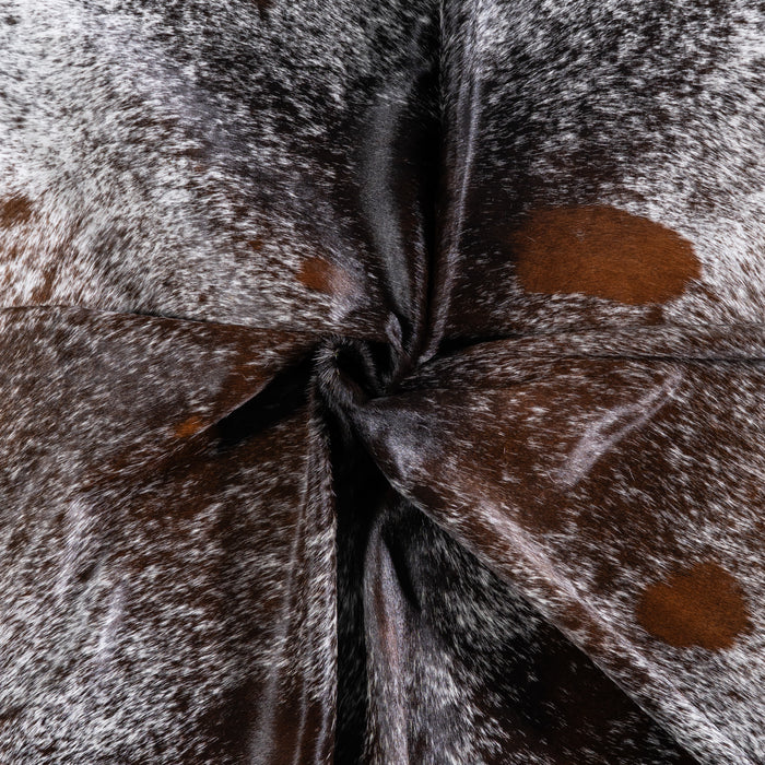 Brazilian Brown Salt and Pepper Cowhide Rug Size 7'2" L x 6'7" W 5775