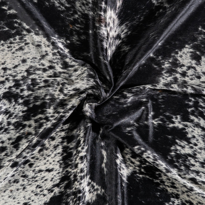 Brazilian Black Salt and Pepper Cowhide Rug Size 8'10" L x 7'5" W 5271