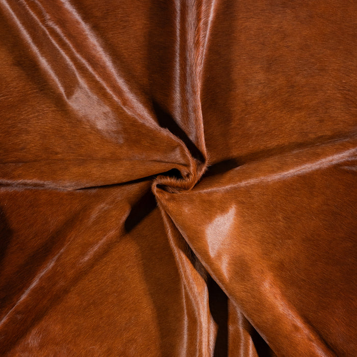 Brazilian Brown Cowhide Rug Size 7'8" L x 6'9" W 4757