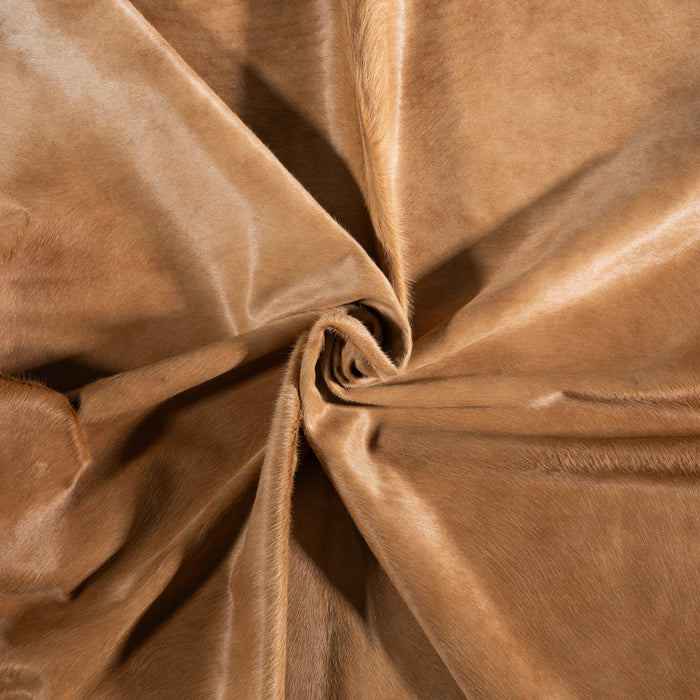 Brazilian Beige Cowhide Rug Size 7'7" L x 7'0" W 3508