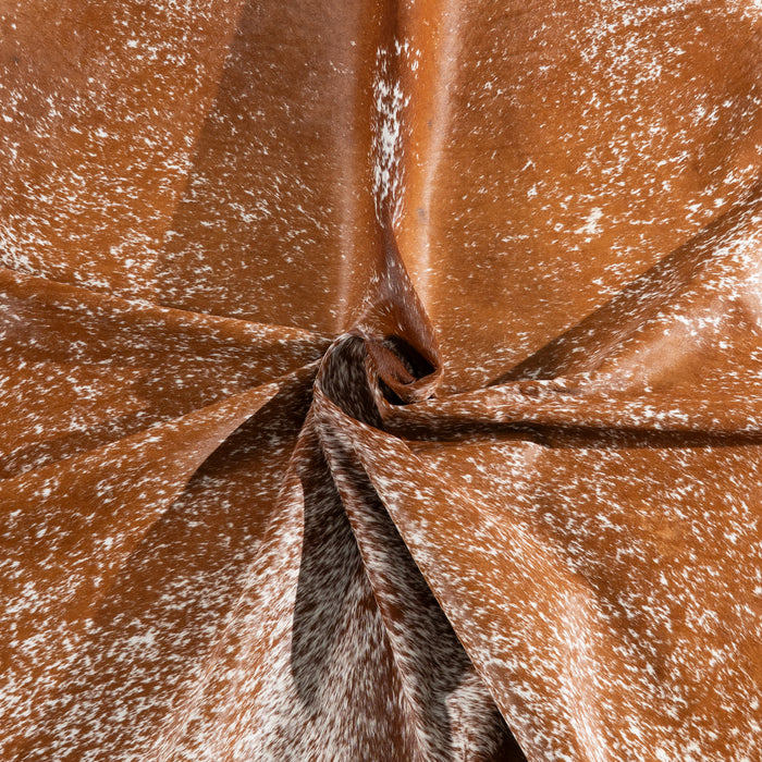 Brown Salt and Pepper Cowhide Rug Size 7'5" L x 7'6" W 5486