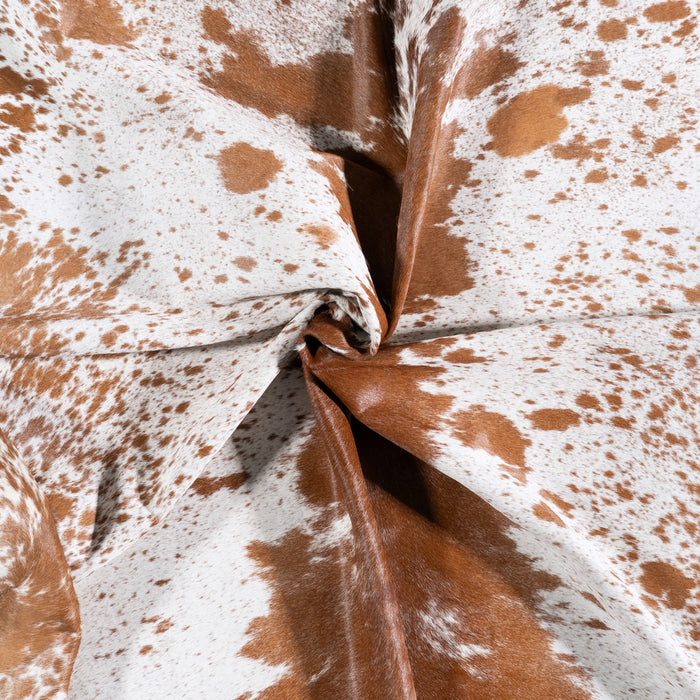 Brazilian Brown Salt and Pepper Cowhide Rug Size 7'5" L x 6'1" W 5776