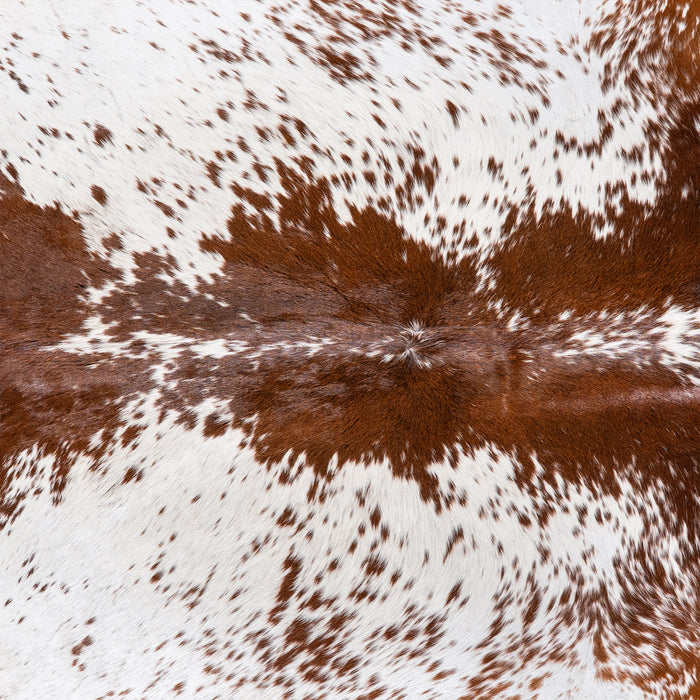 Brazilian Brown Salt and Pepper Cowhide Rug Size 7'7" L x 6'7" W 5777