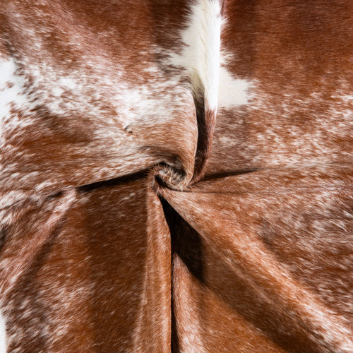 Brazilian Brown Salt and Pepper Cowhide Rug Size 7'2" L x 6'9" W 5779