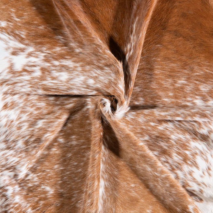 Brazilian Brown Salt and Pepper Cowhide Rug Size 7'4" L x 6'11" W 5780