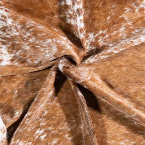 Brazilian Brown Salt and Pepper Cowhide Rug Size 7'6" L x 7'2" W 5781