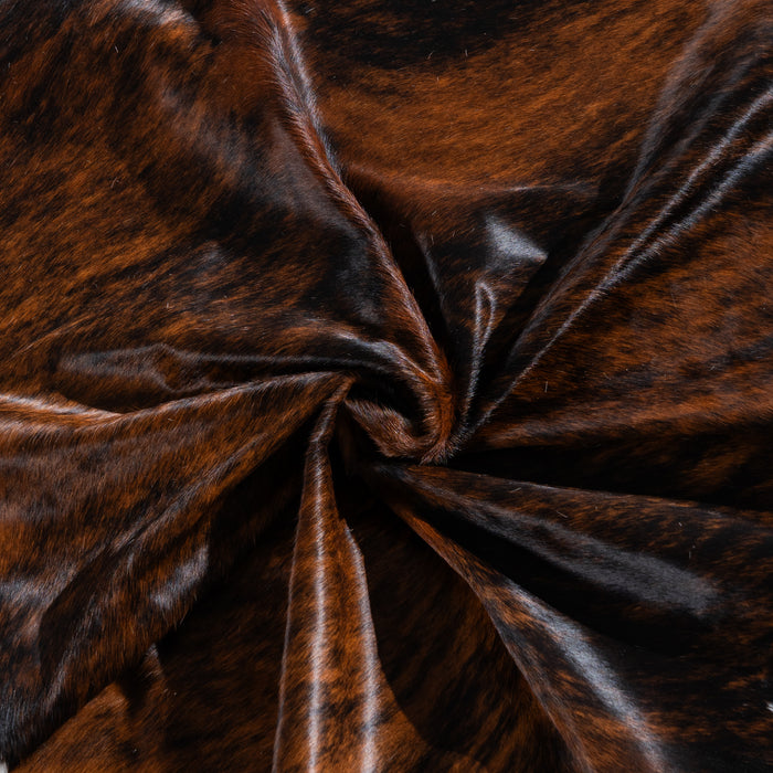 Brindle White Belly Cowhide Rug Size 7'5" L x 6'11" W 4070