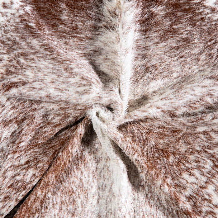 Brazilian Brown Salt and Pepper Cowhide Rug Size 7'1" L x 6'10" W 5782