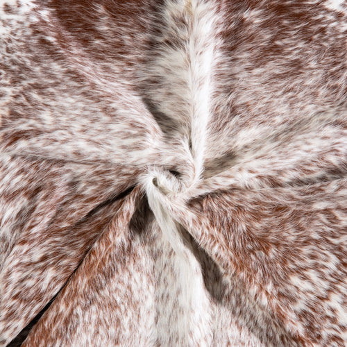 Brazilian Brown Salt and Pepper Cowhide Rug Size 7'1" L x 6'10" W 5782