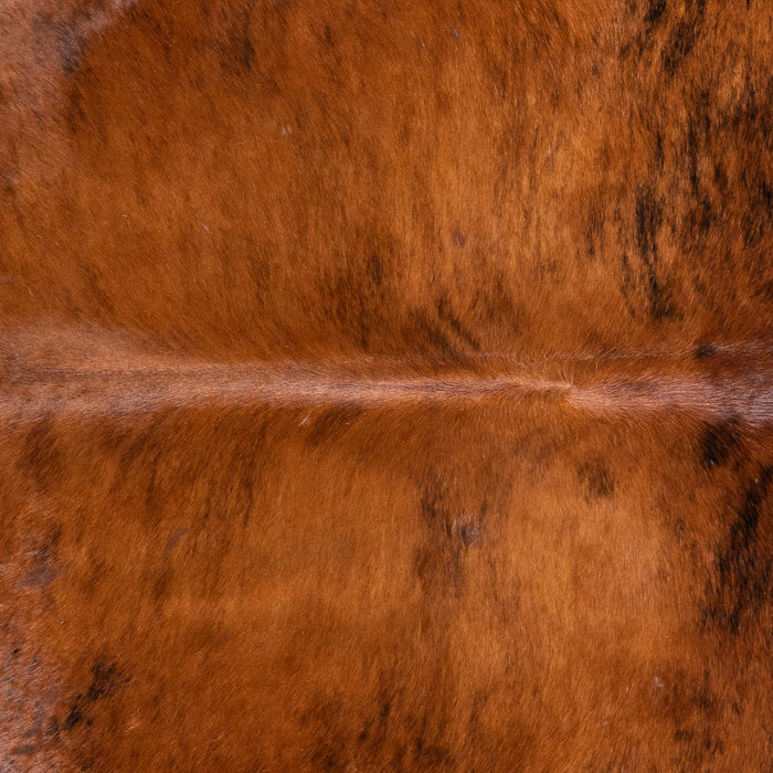 Brazilian Brindle White Belly Cowhide Rug Size 7'3" L x 7'0" W 5978