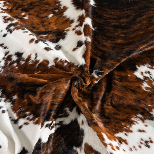 Tricolor Cowhide Rug Size 7'9" L x 6'8" W 4133